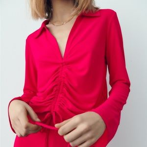 Zara Gathered Shirt